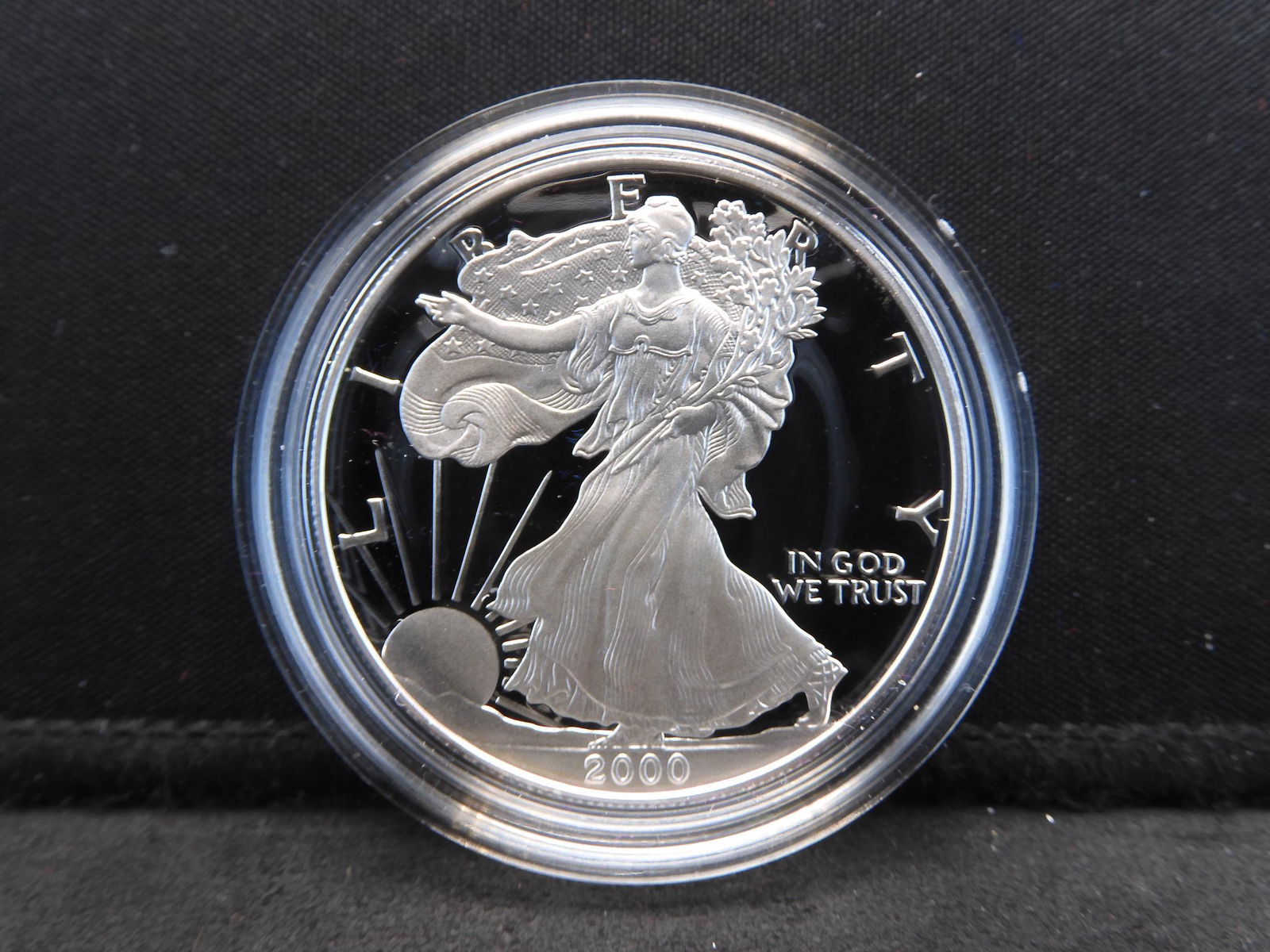 2000 P S Proof, American Silver Eagle .999 Fine Silver, (1 of 4)