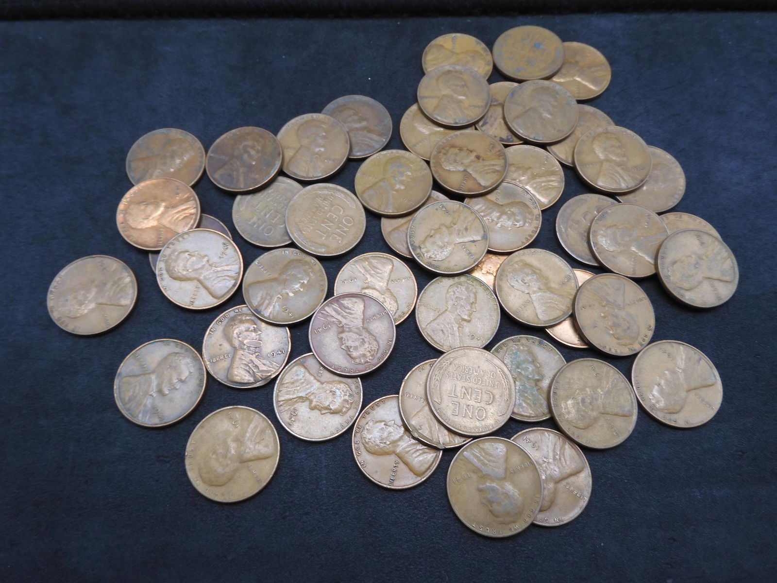Roll of 50 1941 Lincoln Wheat Cents. (1 of 3)