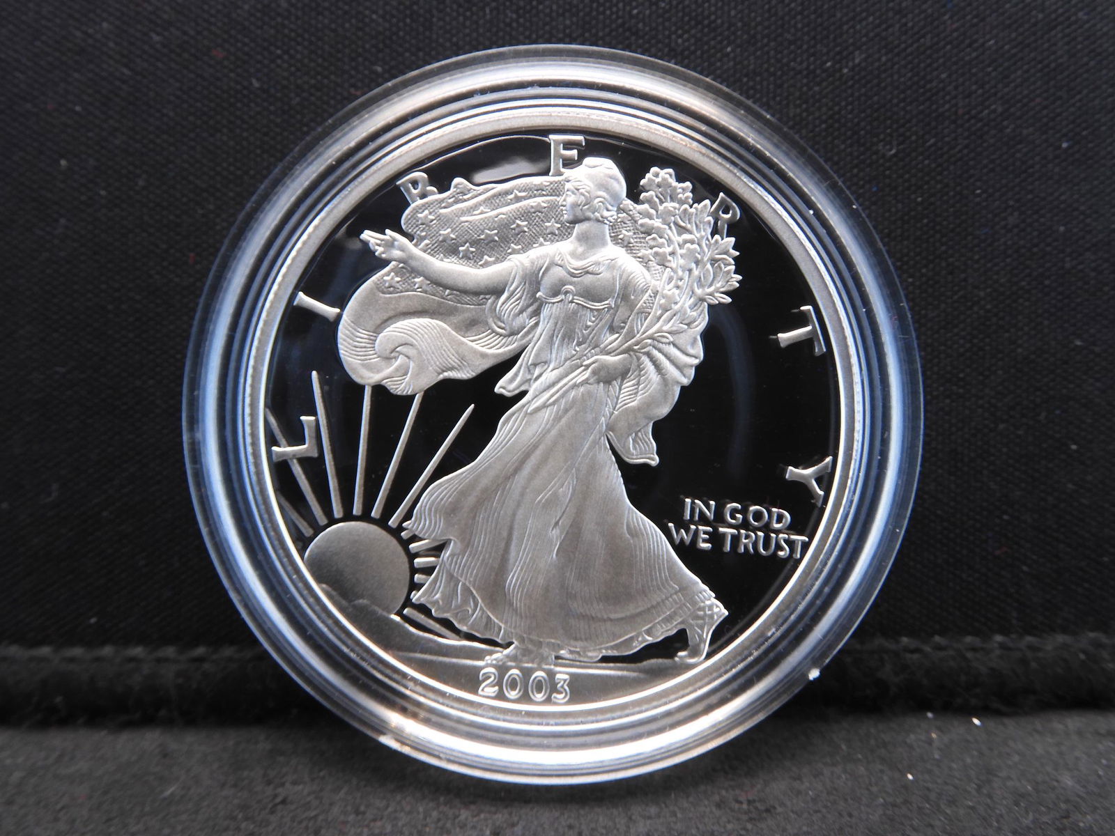 2003 W  Proof, American Silver Eagle .999 Fine Silver, (1 of 4)