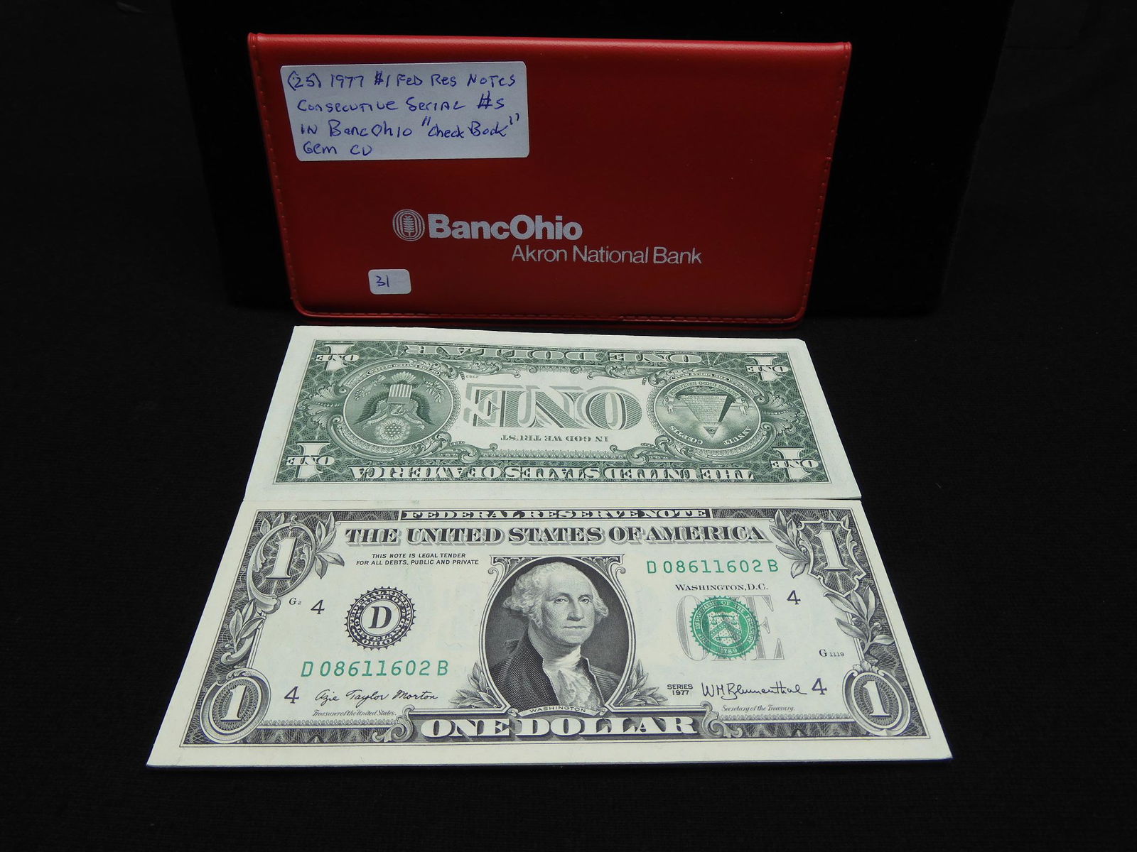 (25) 1977 $1 Federal Reserve Notes in BancOHio â€œCheck (1 of 5)