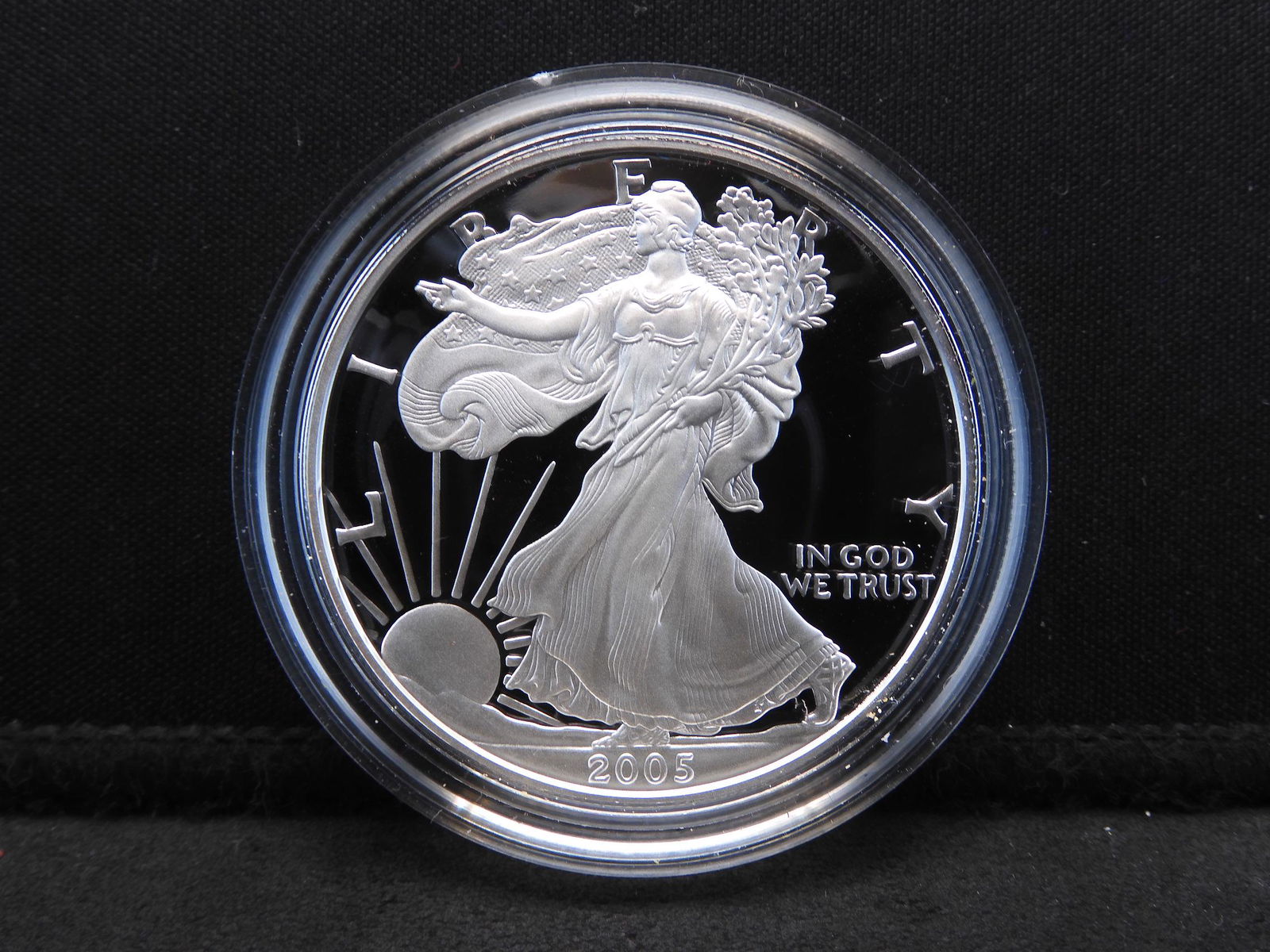 2005 W  Proof, American Silver Eagle .999 Fine Silver, (1 of 4)