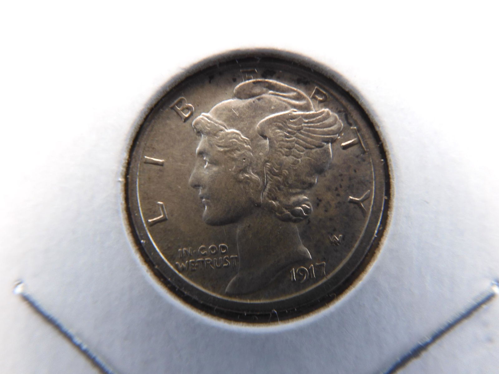 1917-S Mercury Dime.  Almost Uncirculated. (1 of 3)