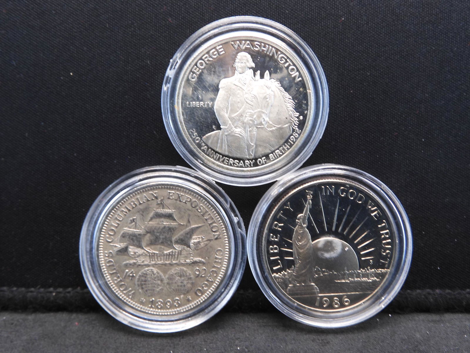 3- Comm. Half Dollars, 1883 Columbian Exp., 1982 S (1 of 3)