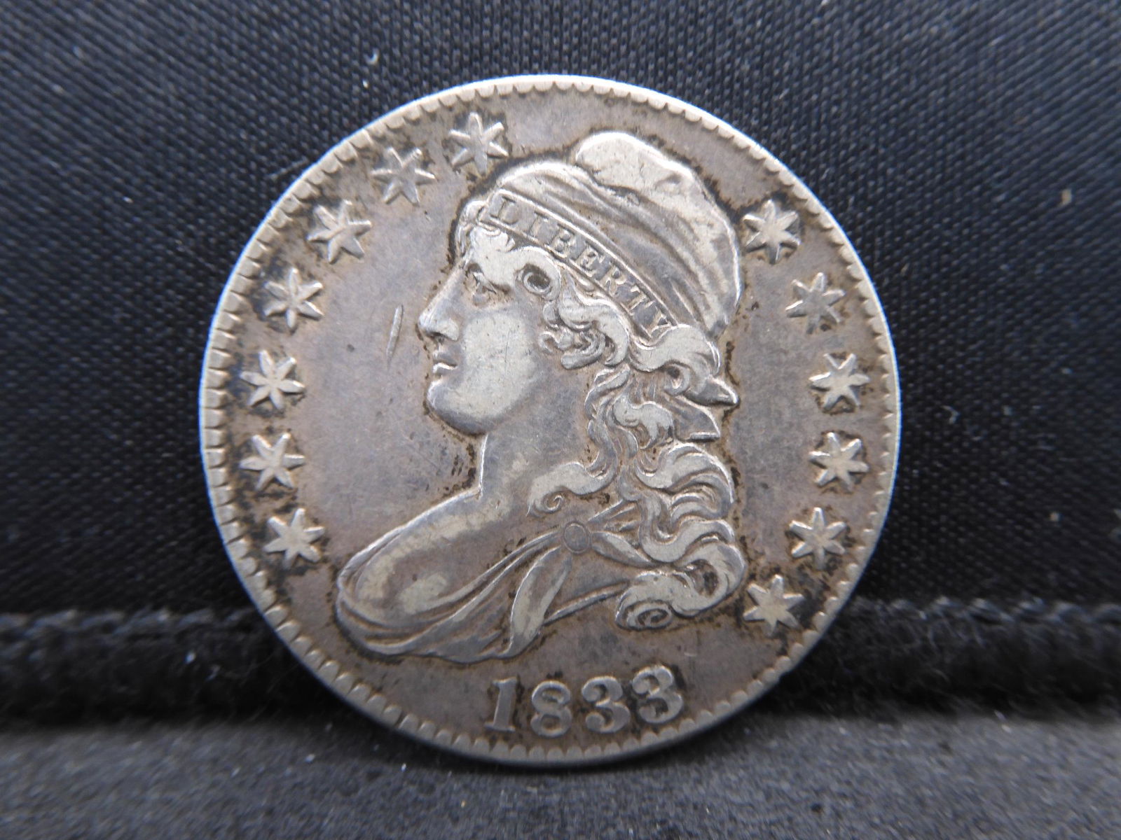 1833 High Grade Draped Bust Half Dollar. (1 of 3)