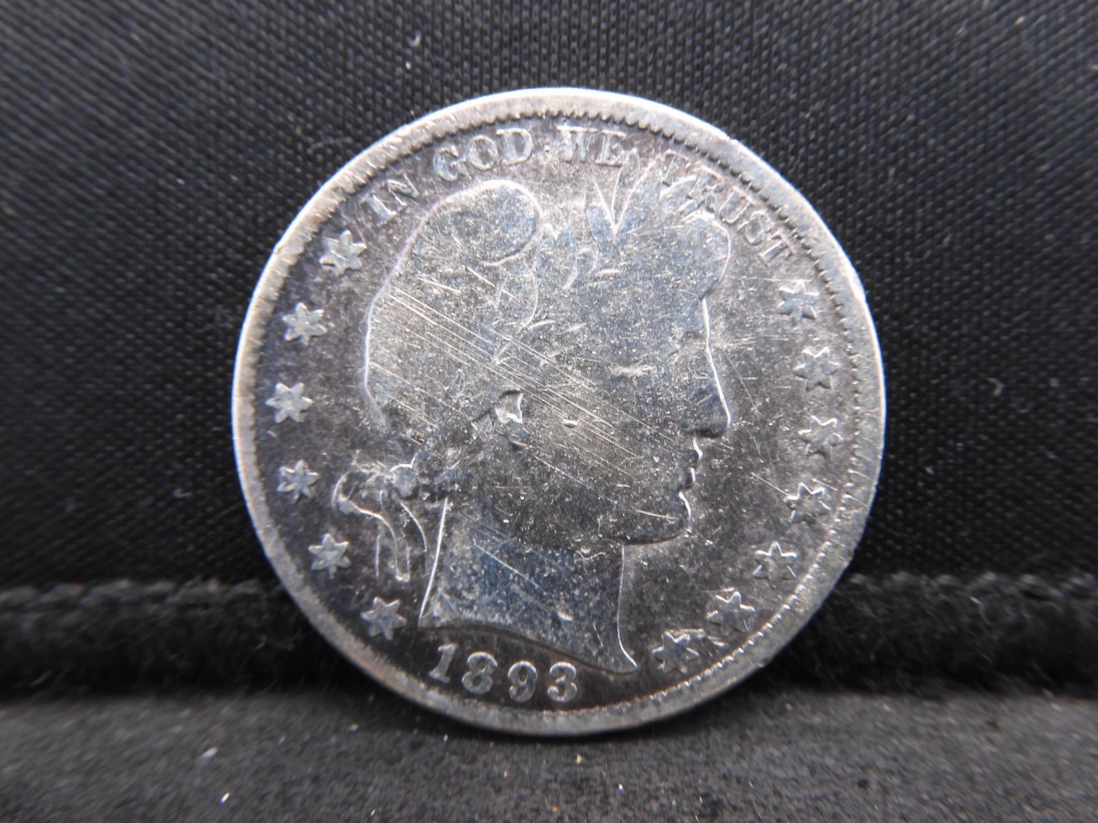 1893 Semi-Key Date Barber Half Dollar. (1 of 2)