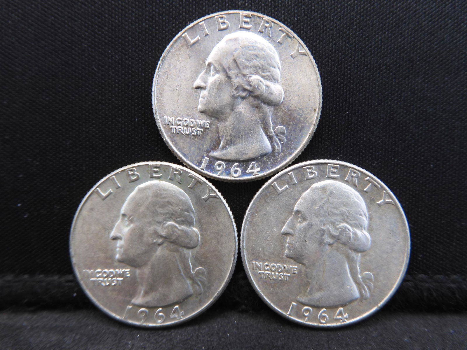 3-1964 D Silver Washington Quarters (1 of 2)