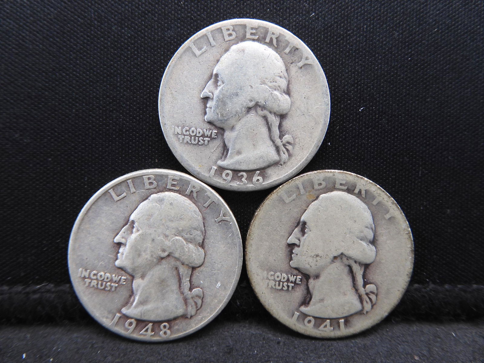 1936,41,48 Silver Washington Quarters (1 of 2)