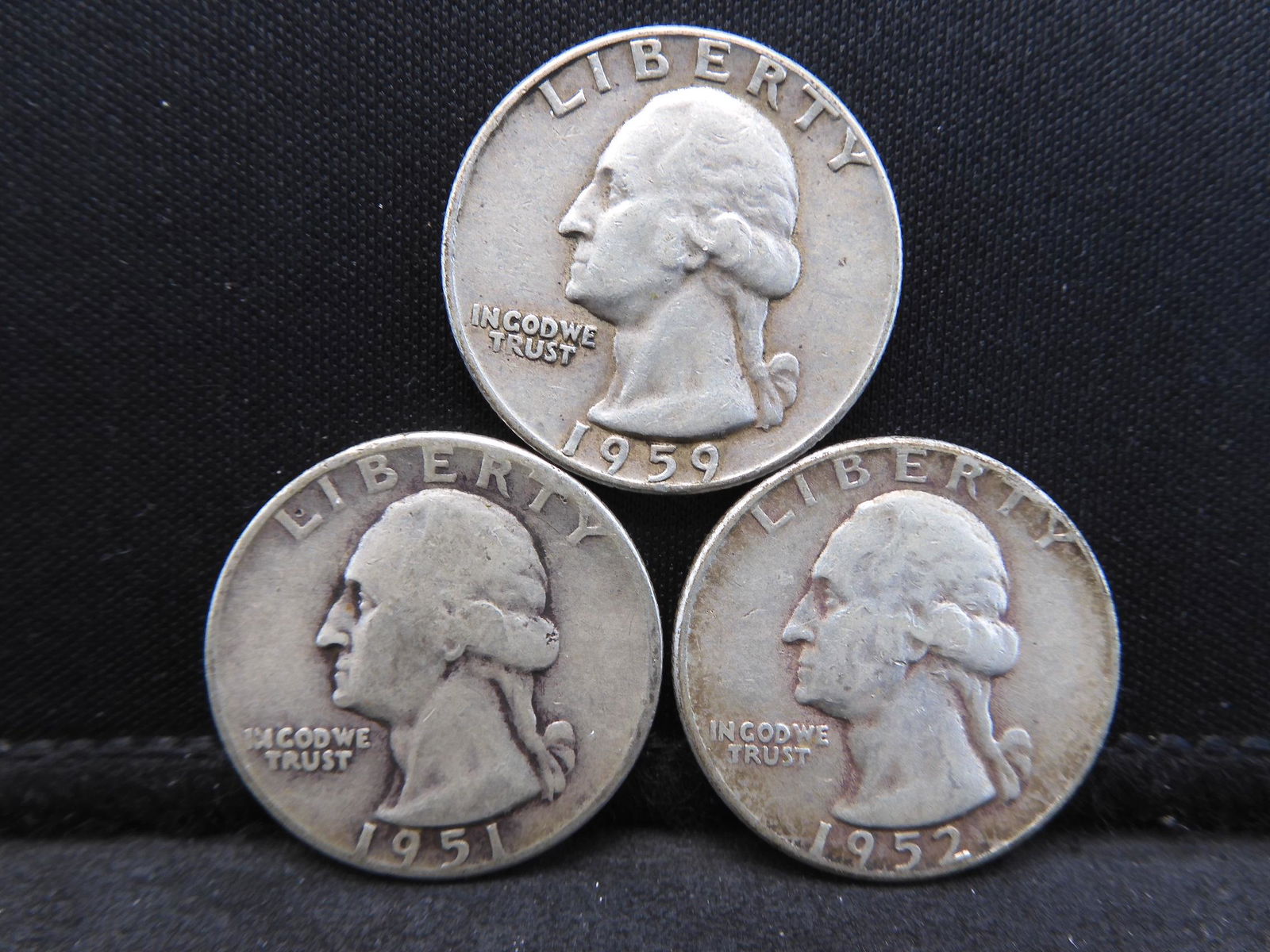 1951,52,59 Silver Washington Quarters PP & D (1 of 2)