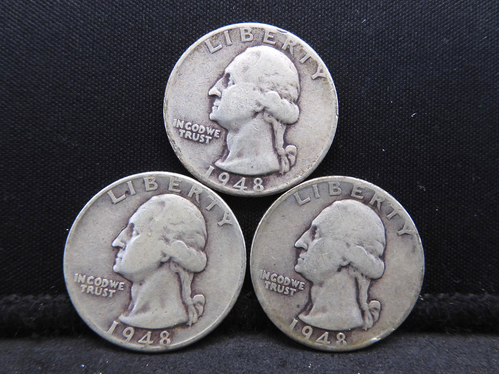 1948 Silver Washington Quarters PP & D (1 of 2)