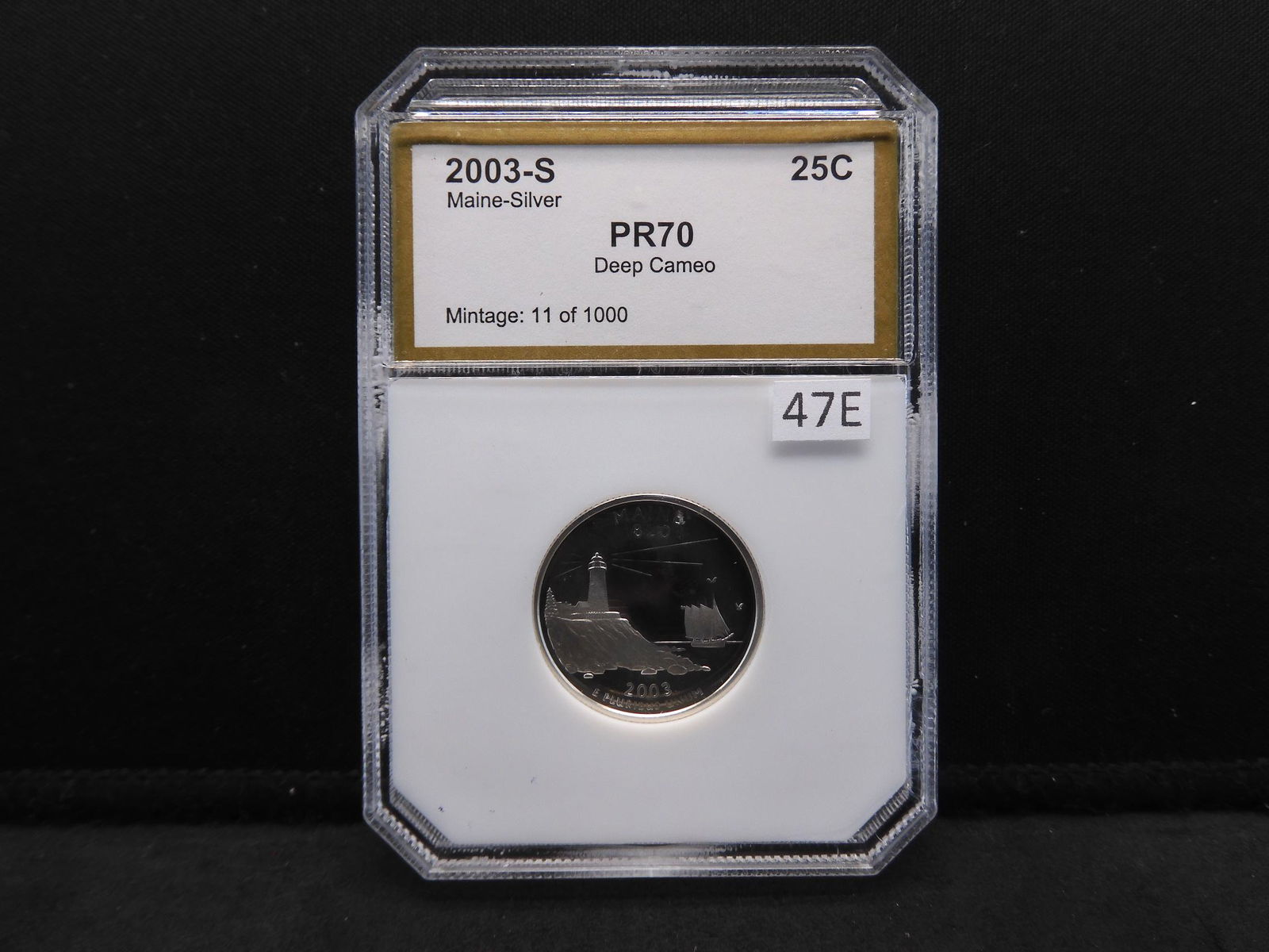 2003 S Maine State Quarter, 90% Silver Proof 70 Deep (1 of 4)