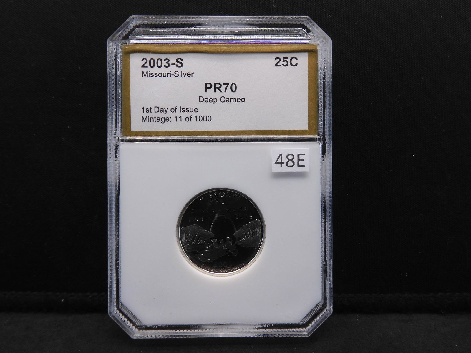 2003 S Missouri State Quarter, 90% Silver Proof 70 Deep (1 of 4)