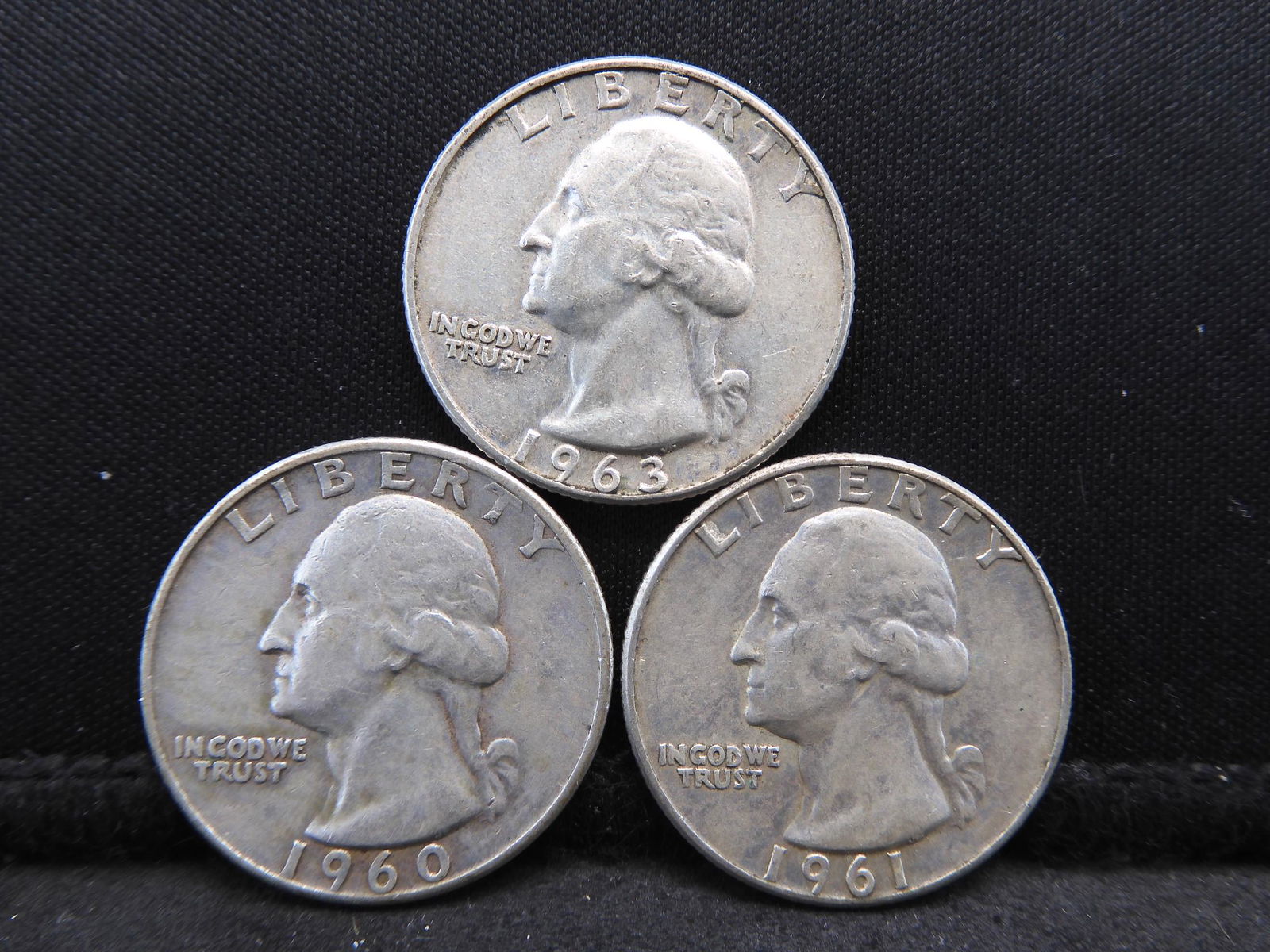1960,61,63 Silver Washington Quarters All D (1 of 2)