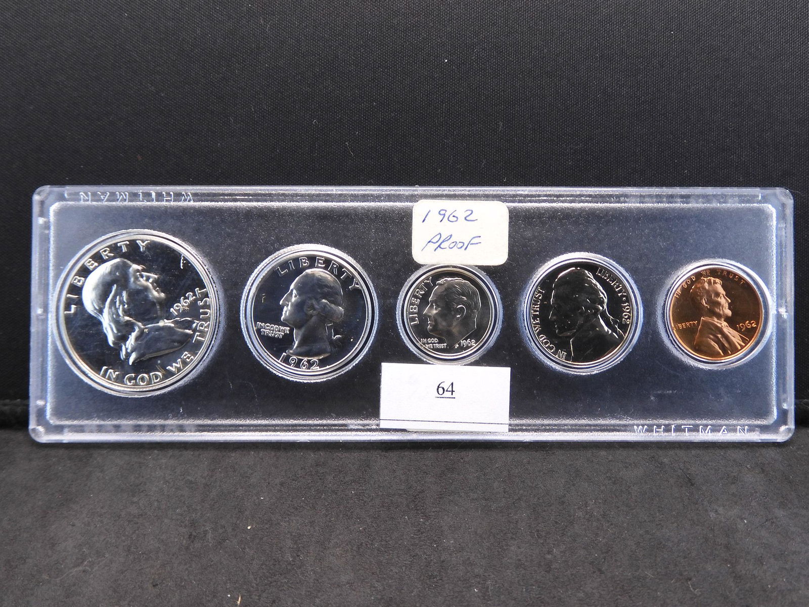 1962 Silver Proof Set in Snap Lock Holder Bright Coins (1 of 2)