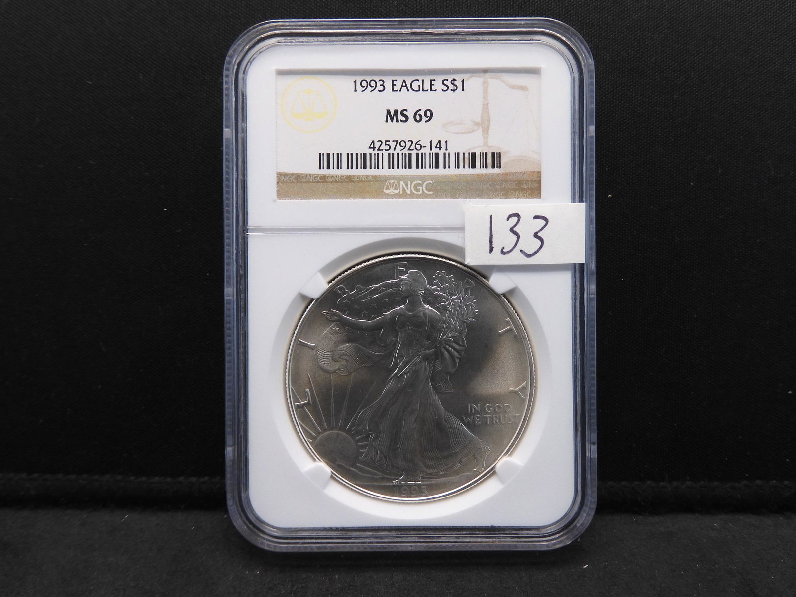1993 American Silver Eagle NGC MS69 Tough Early Date!! (1 of 4)