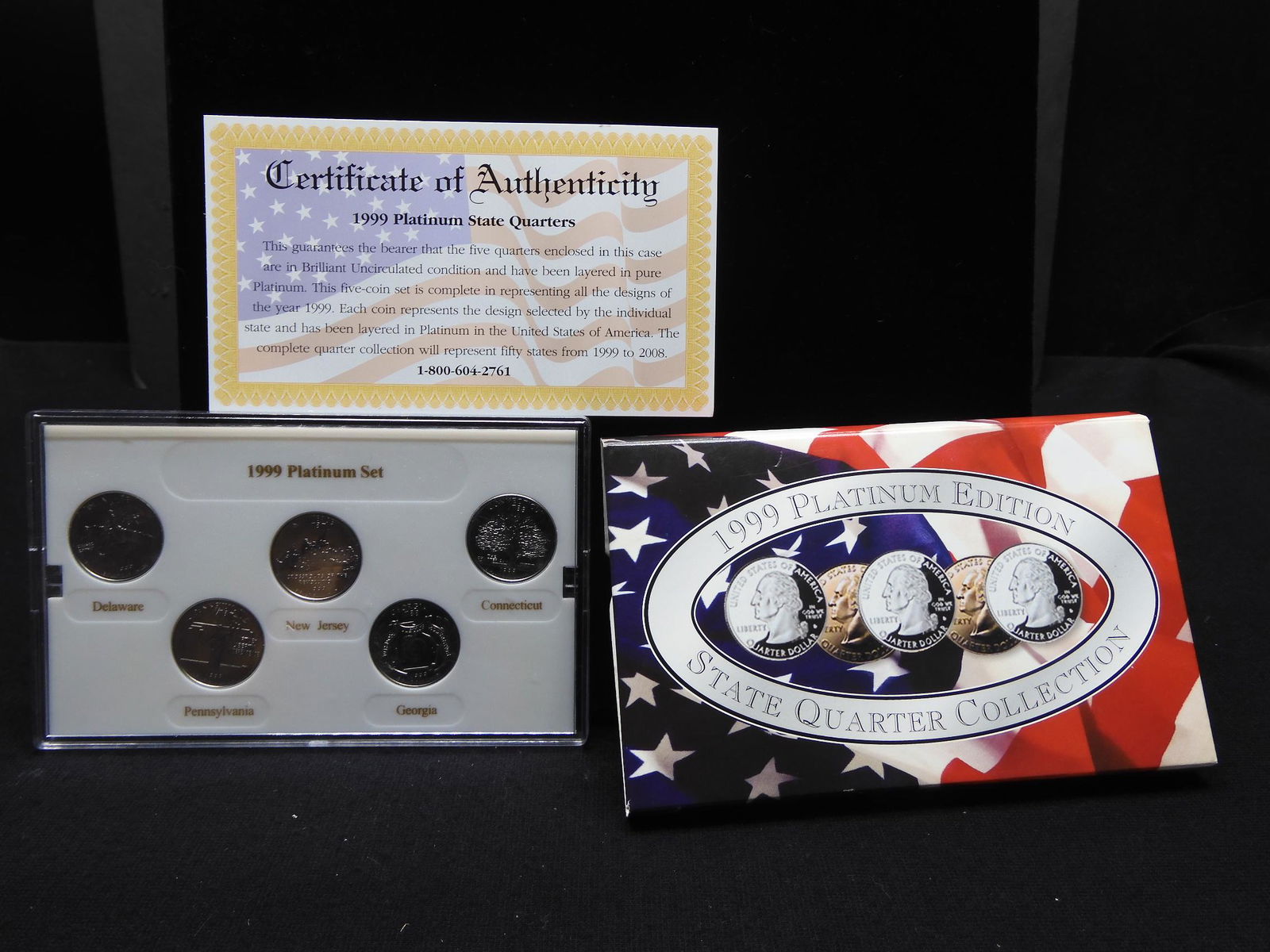 1999 Platinum Edition State Quarter Collection First (1 of 4)