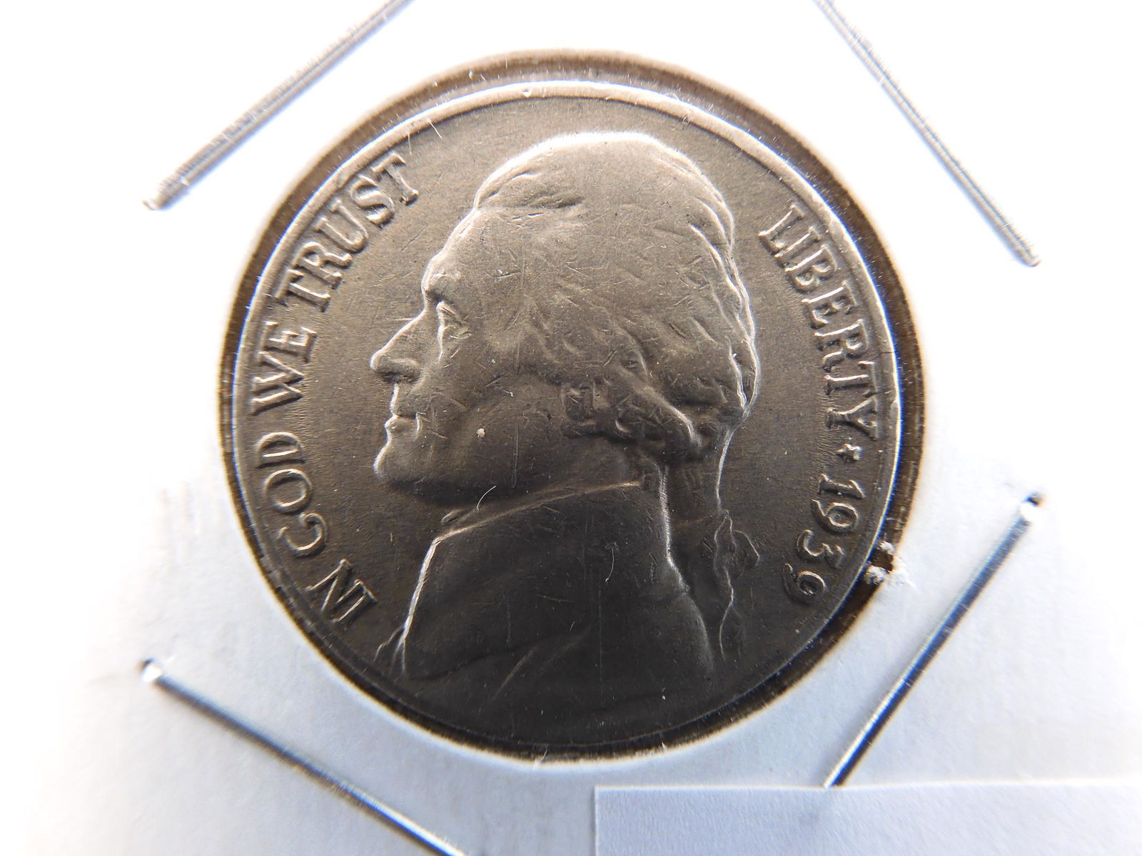 1939 Double Die Reverse Jefferson Nickel Key Date! Very (1 of 3)