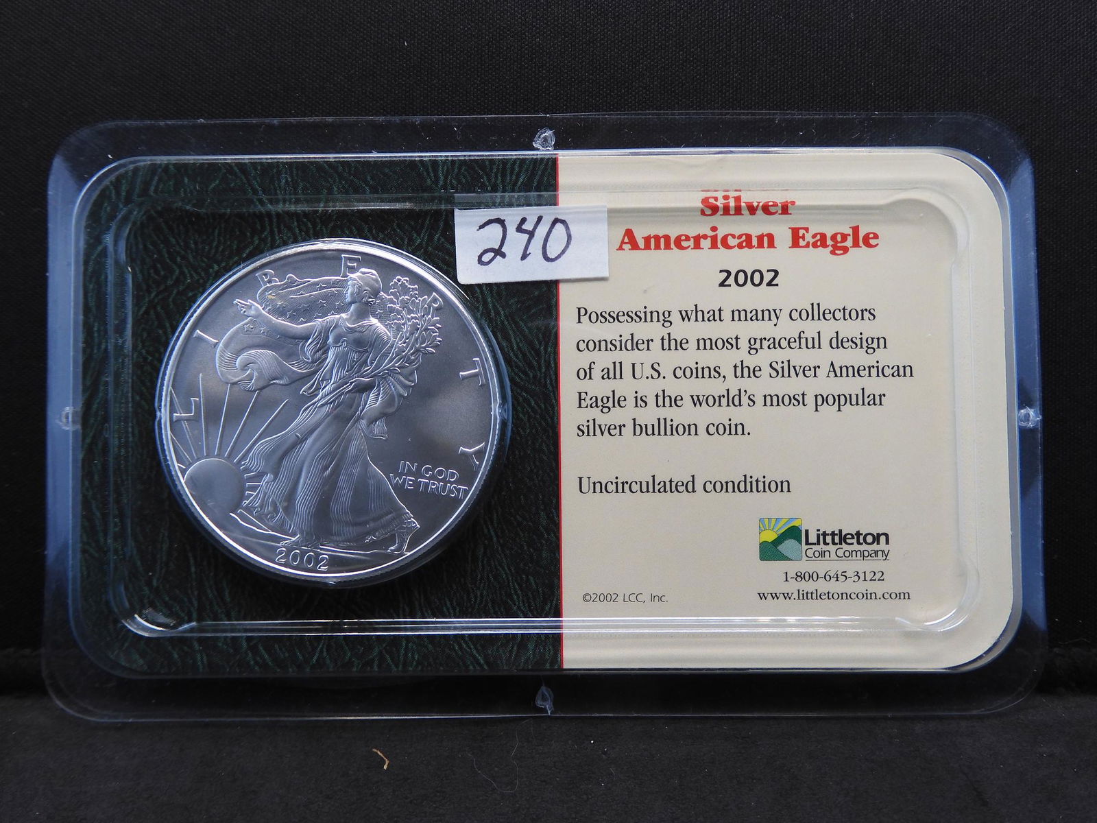 2002 Silver American Eagle in Littleton Info Pack (1 of 4)