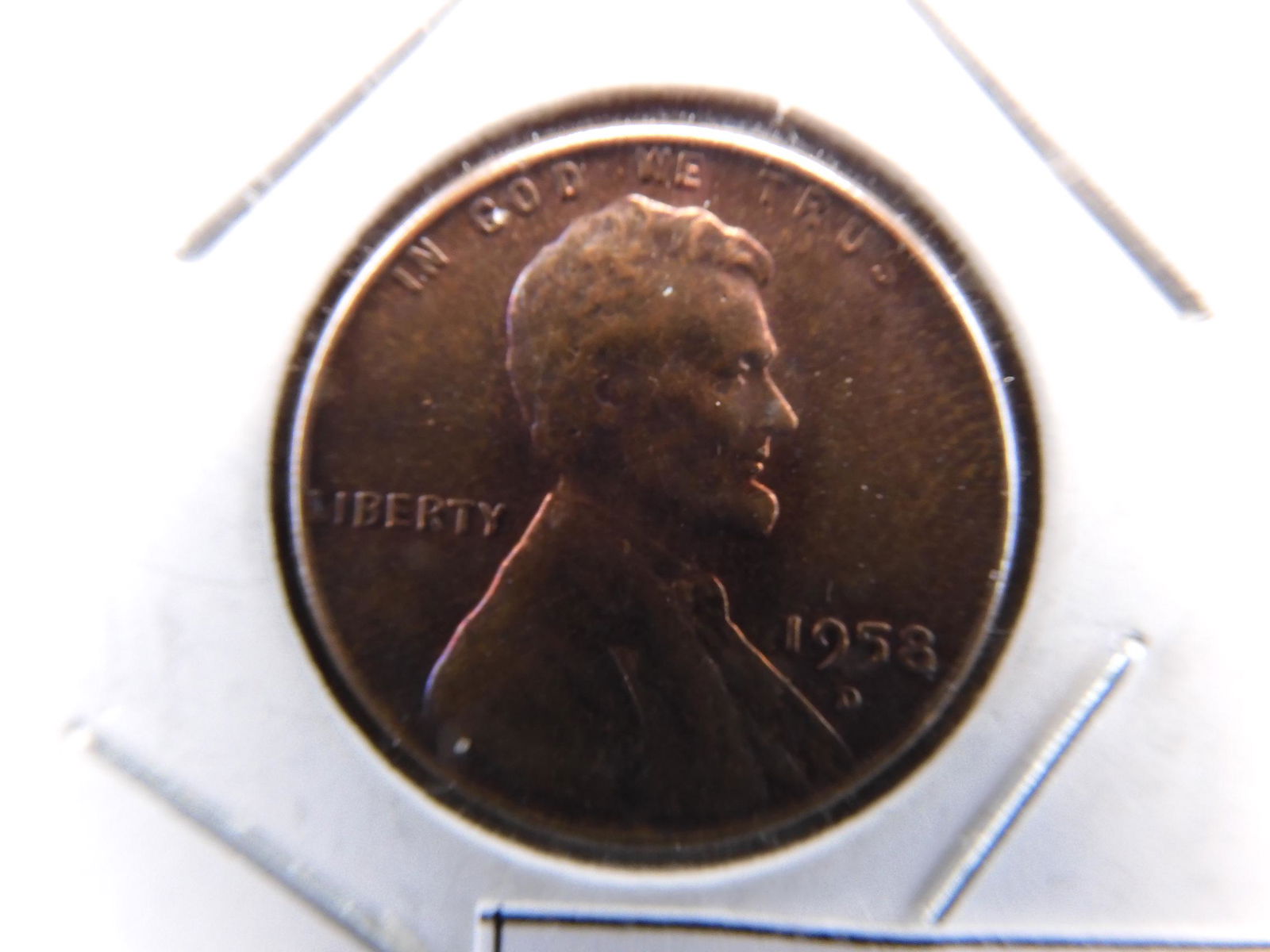 1958-D Lincoln Wheat Cent Neat Toning (1 of 3)