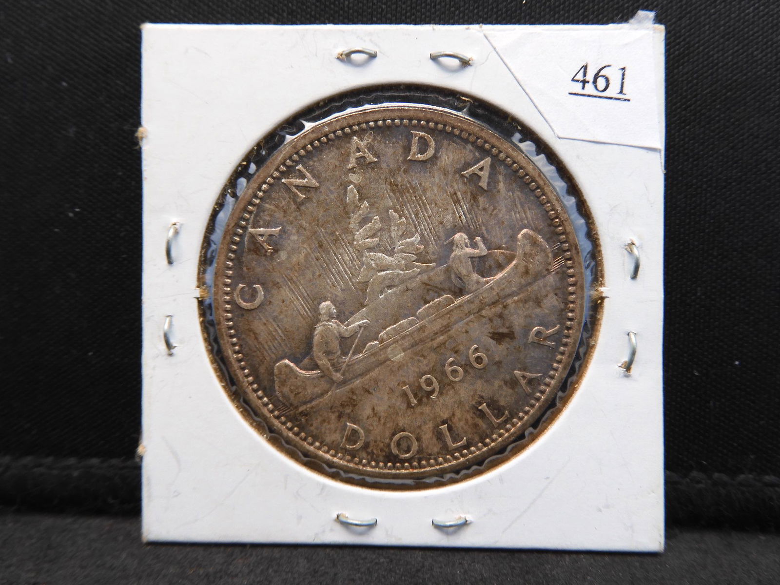 Rainbow Toned 1966 Canada Silver Dollar (1 of 3)