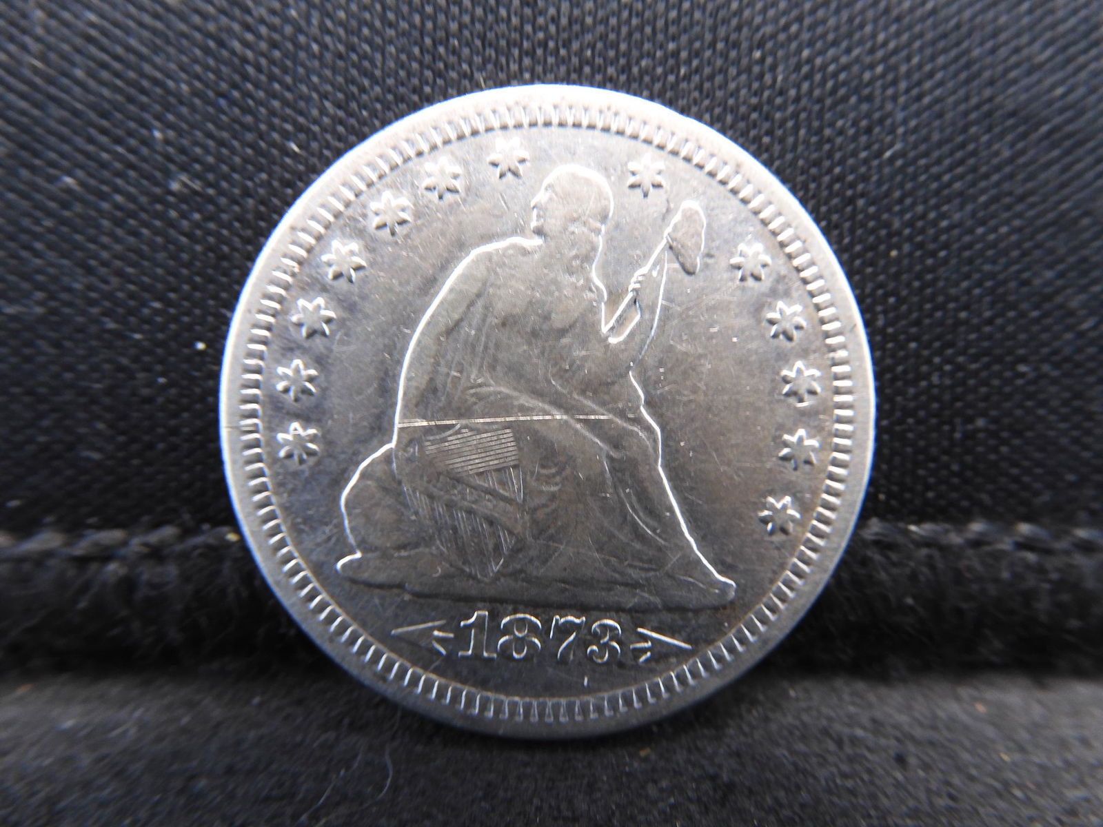 1873 w/Arrows Seated Liberty Quarter Full Liberty (1 of 2)