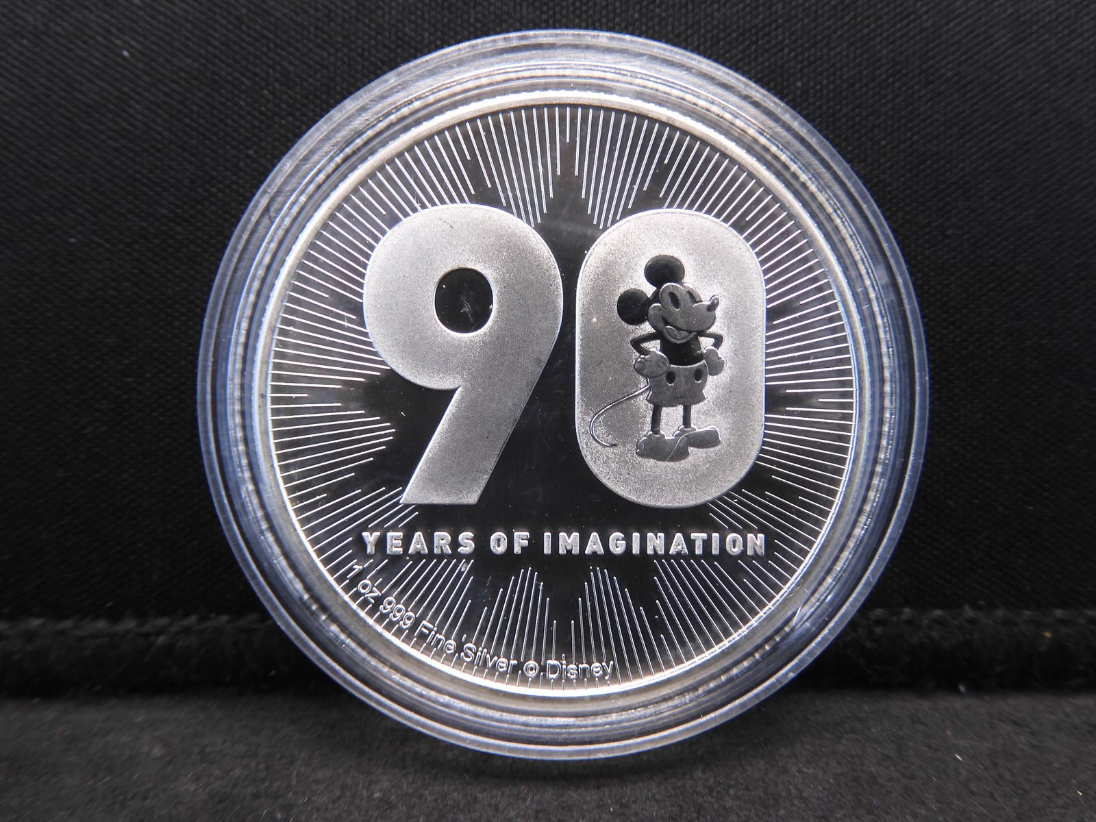 90 Years of Imagination Disney Silver Round Mickey (1 of 3)
