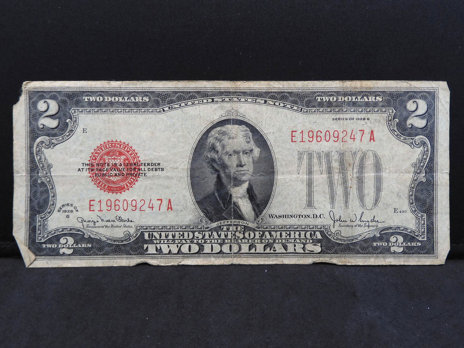 Series 1928-G $2.00 US Note (1 of 3)