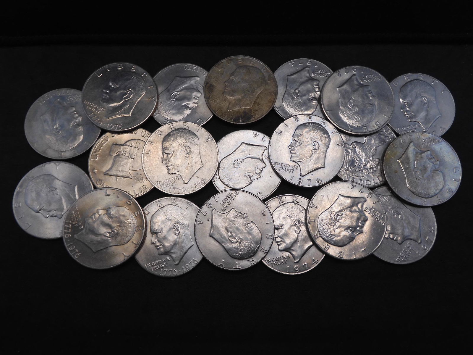 (20)pc Lot of Eisenhower Dollars Various Dates & Grades (1 of 3)