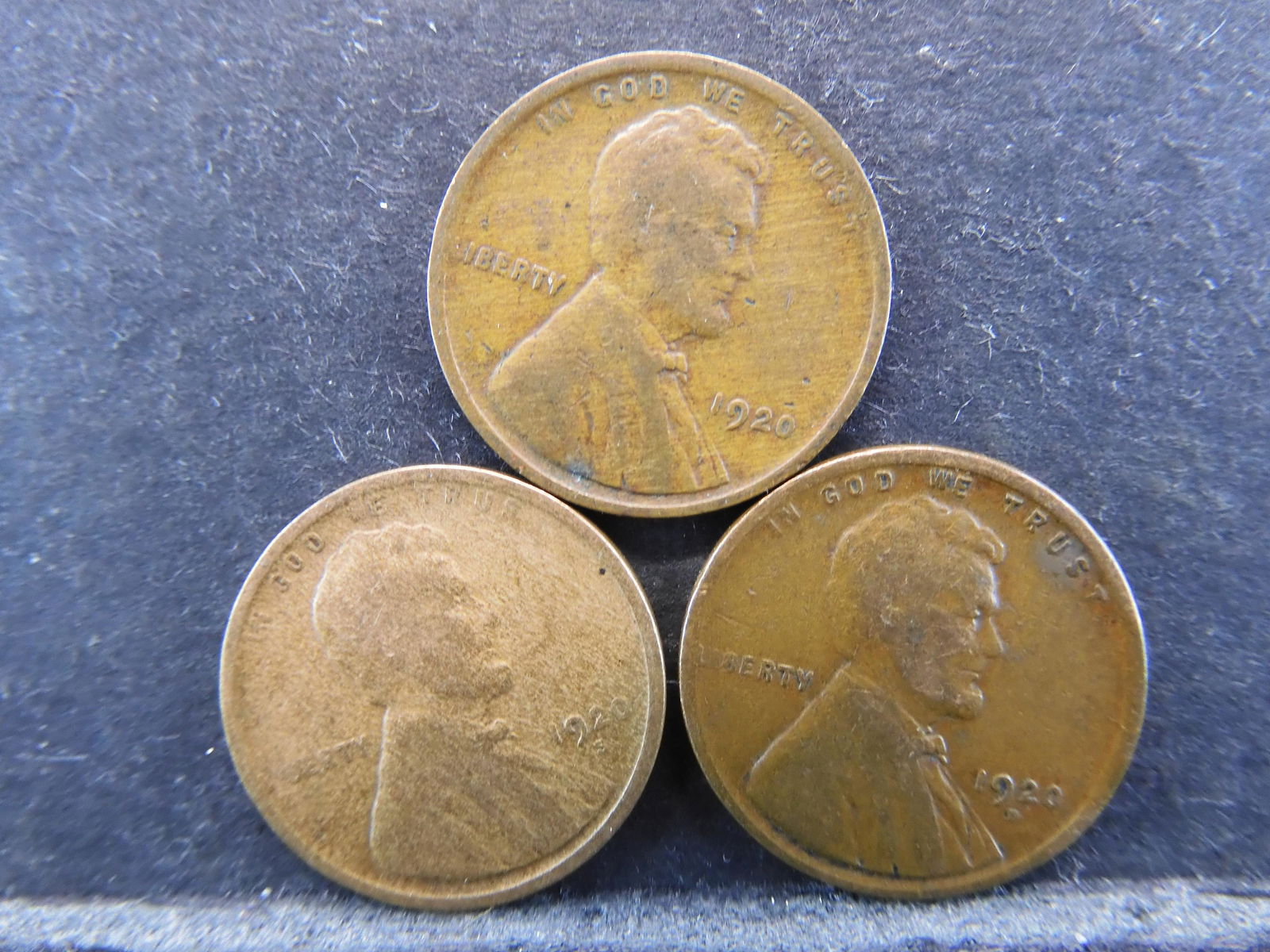 1920 PDS Lincoln Cent Three Coin Set (1 of 2)