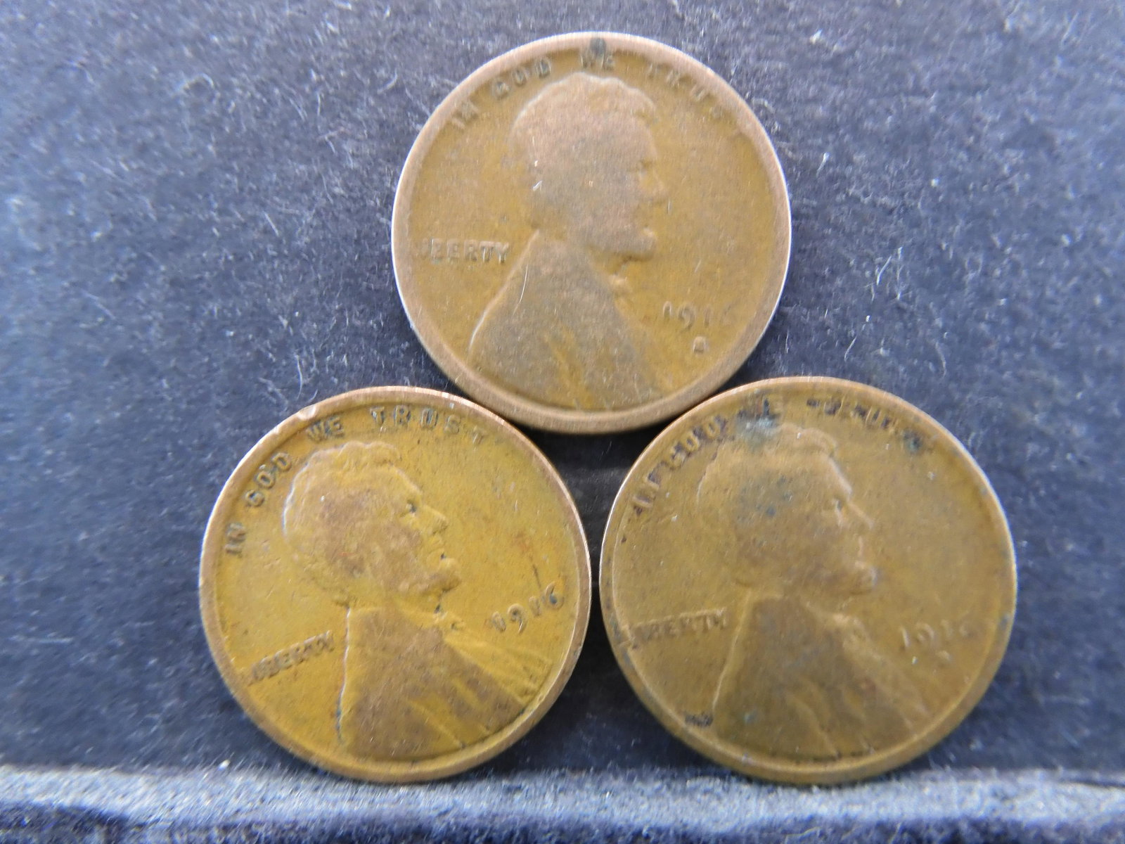 1916 PDS Lincoln Cent Three Coin Set (1 of 2)