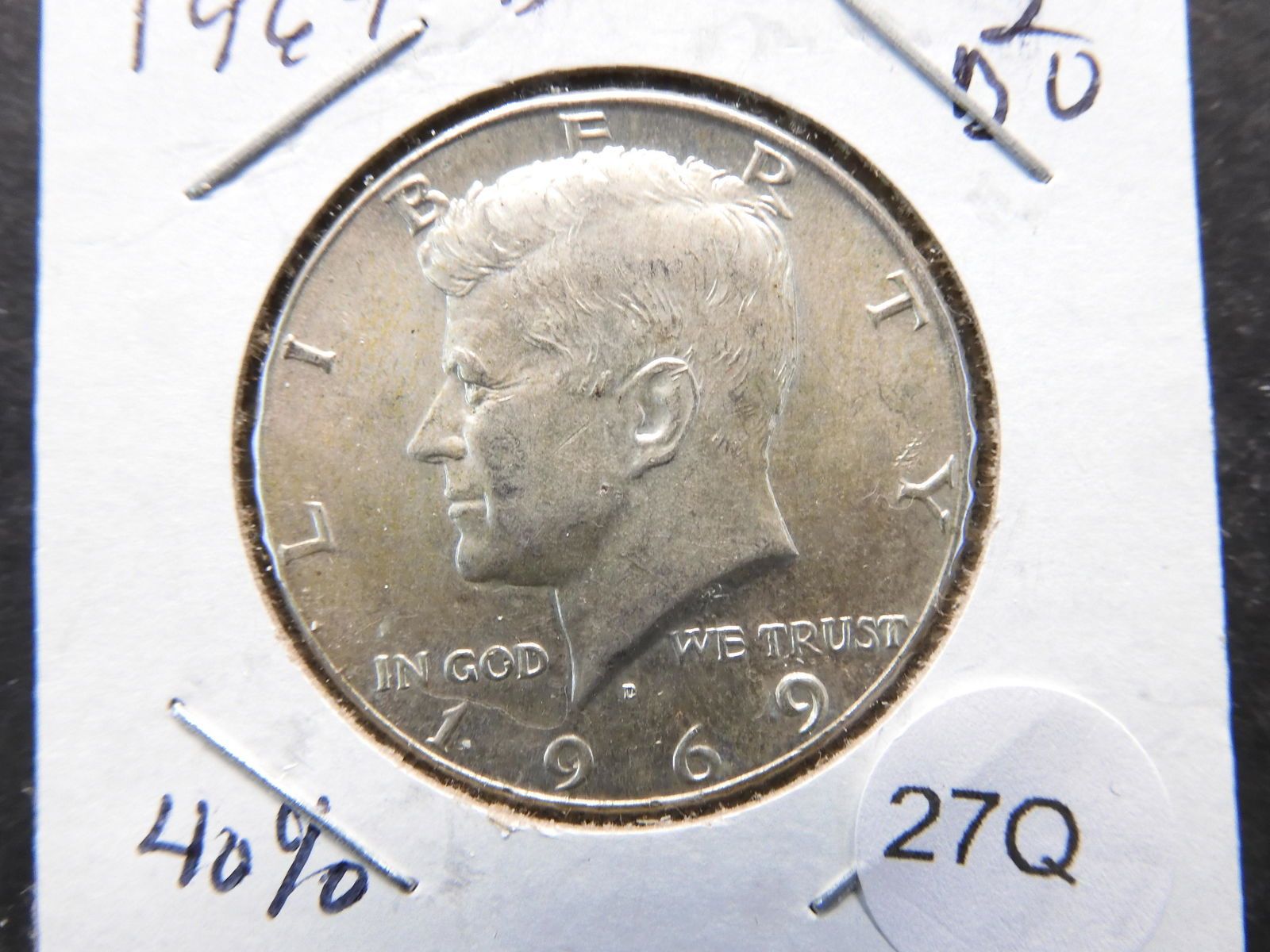 1969-D Kennedy Half Dollar 40% Silver (1 of 3)