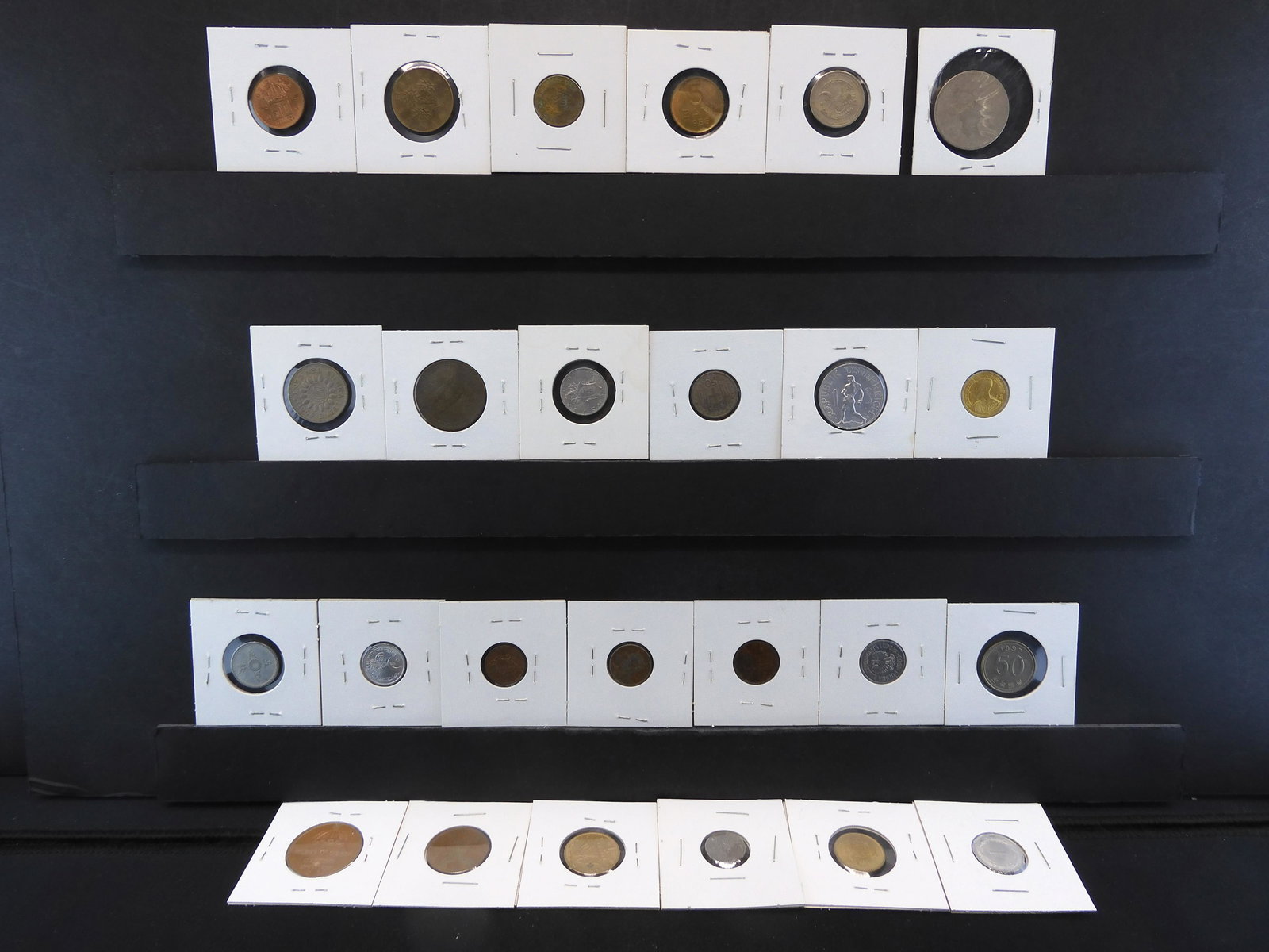 25 Carded World Coins (1 of 9)