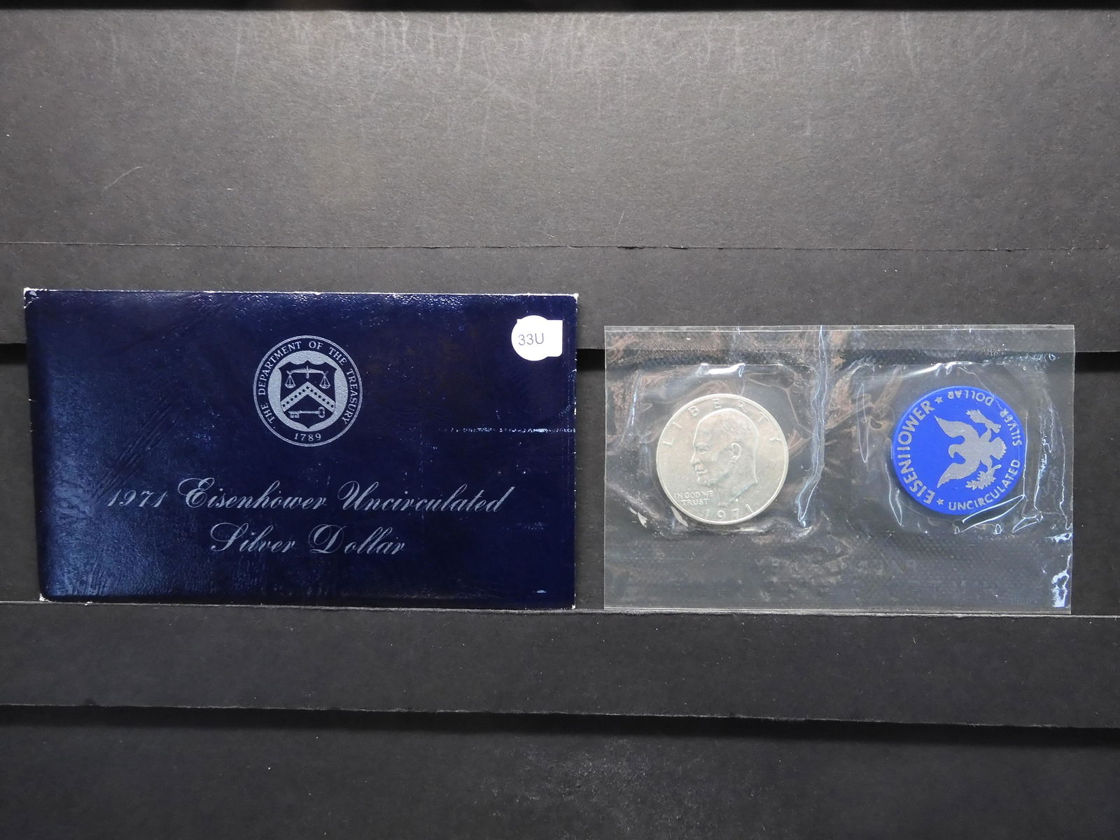 1971-S Silver Ike dollar in original Blue pack issued (1 of 3)