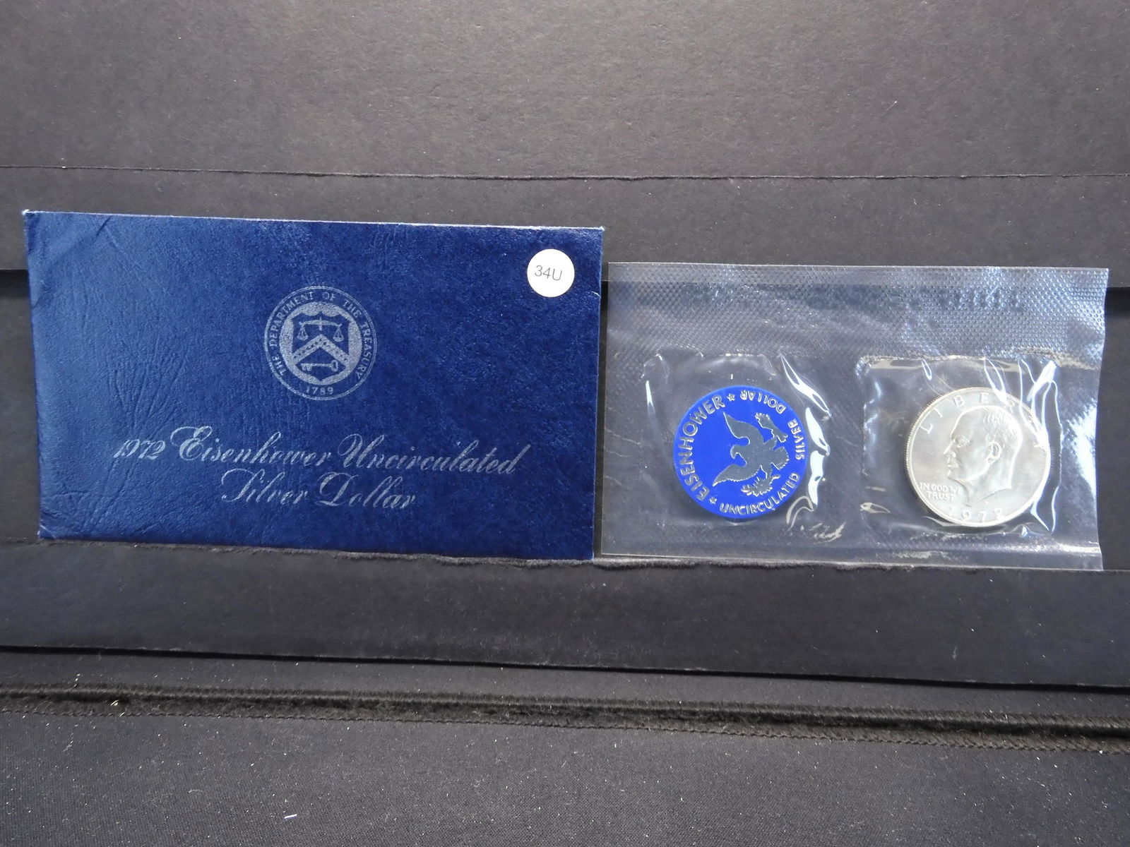 1972-S Silver Ike dollar in original Blue pack issued (1 of 3)