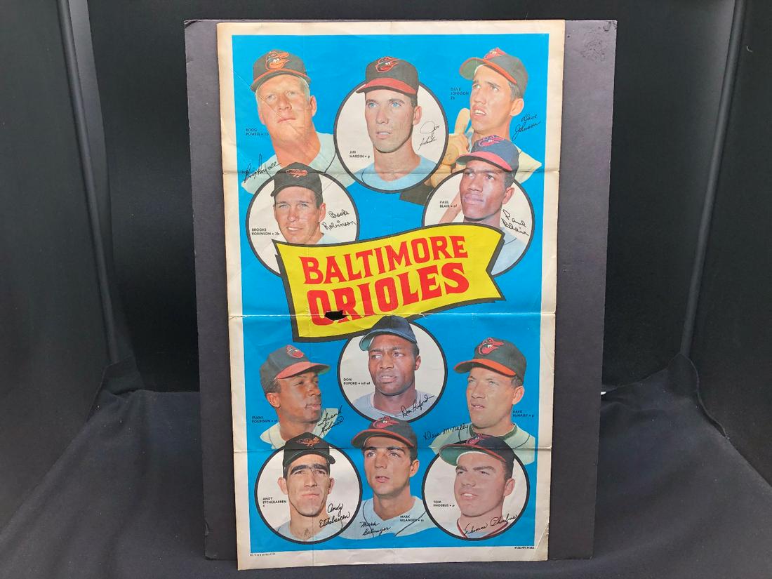 1969 Topps Team Posters Baltimore Orioles - Brooks (1 of 3)