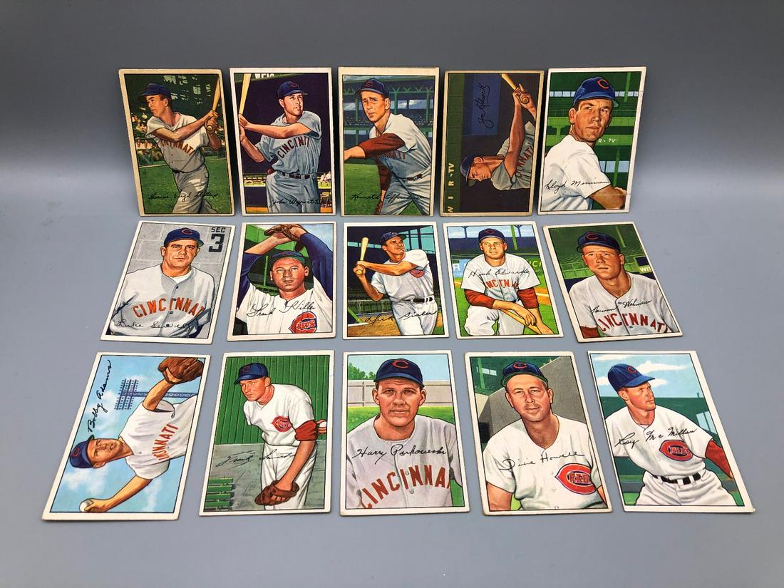 1952 Bowman Cincinnati Reds Team Set: 1952 Bowman Cincinnati Reds Team Set