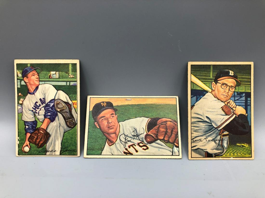 1952 Bowman Turk Lown #16, Jim Hearn #49 & Earl: 1952 Bowman Turk Lown #16, Jim Hearn #49 & Earl Torgeson #72