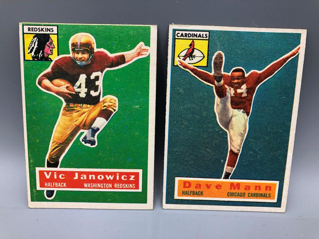 1956 Topps Vic Janowicz #13 & Dave Mann #34 - Short (1 of 2)