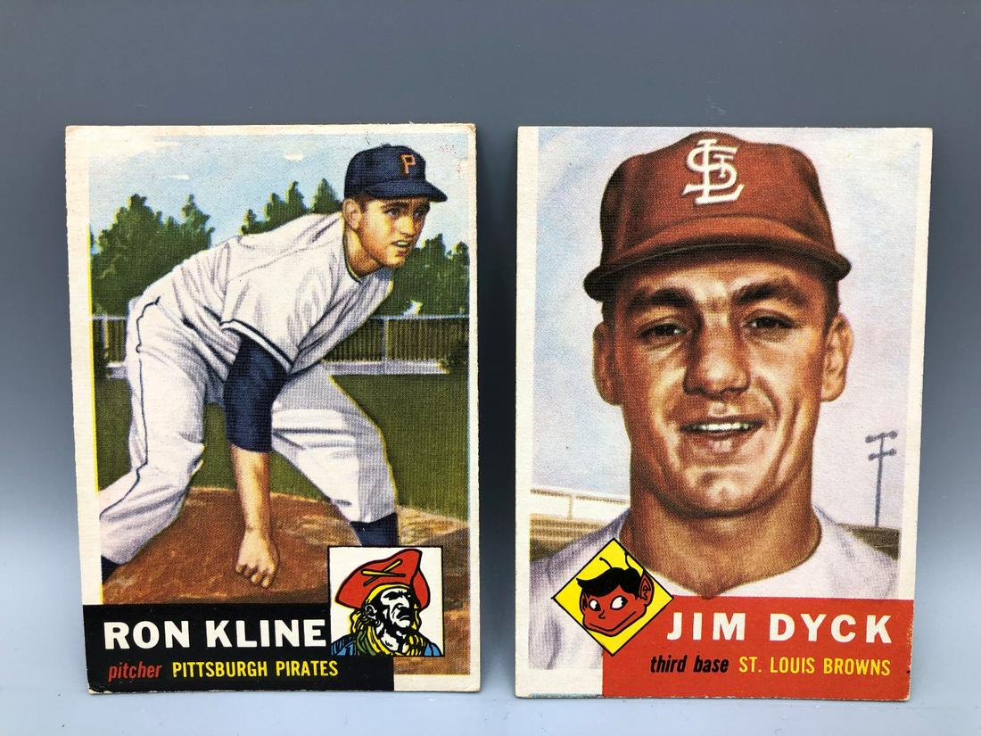 1953 Topps Ron Kline & Jim Dyck: 1953 Topps Ron Kline & Jim Dyck