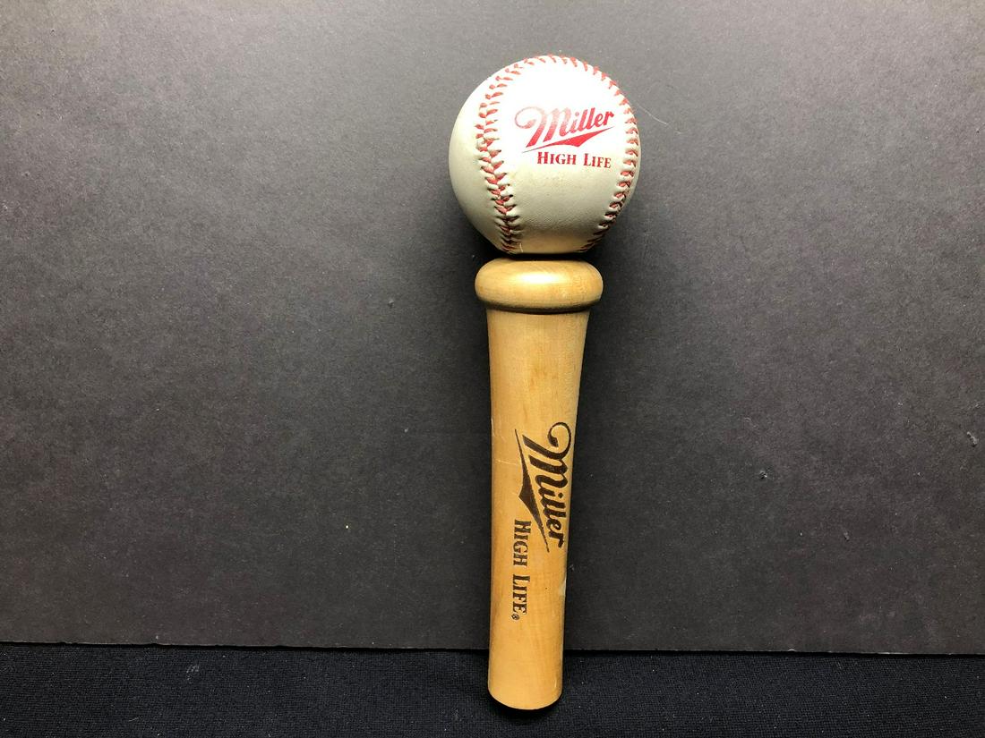 Miller High Life Ball & Bat Tap Handle: Miller High Life Ball & Bat Tap Handle