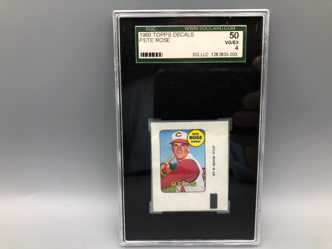 1969 Topps Decals Pete Rose SGC 50: 1969 Topps Decals Pete Rose SGC 50