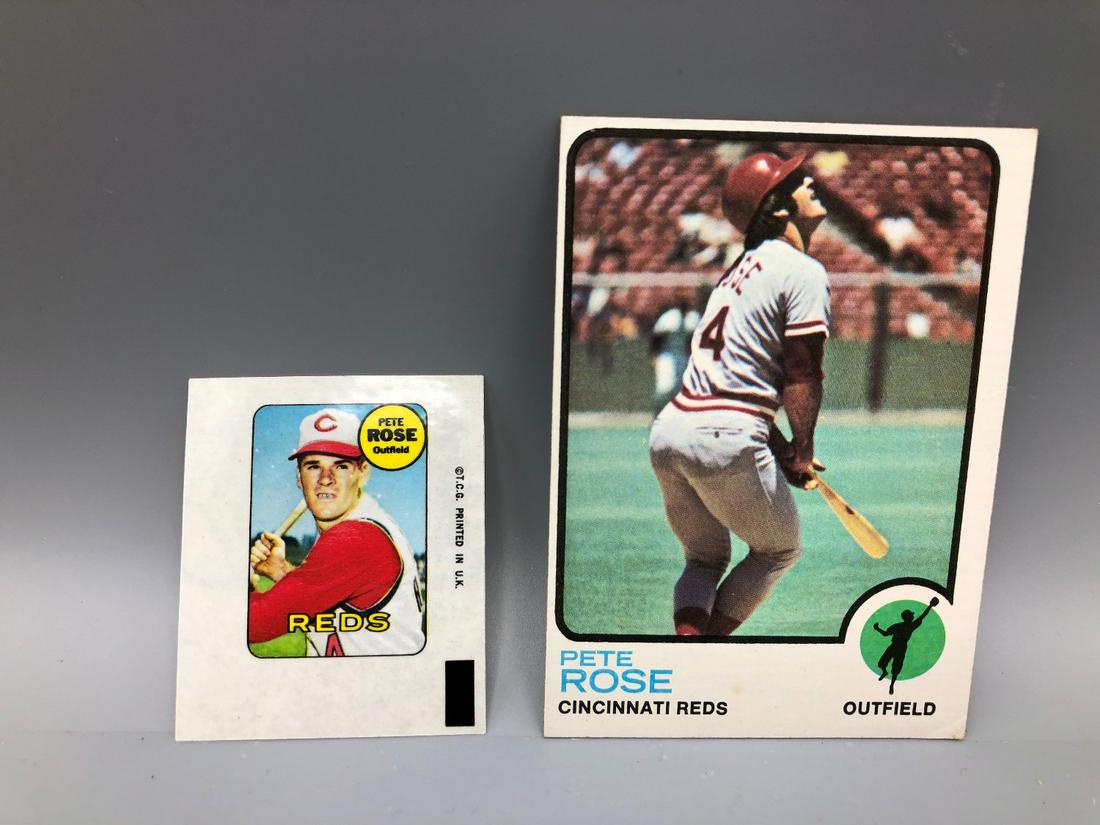 1969 Topps Decal Pete Rose , 1973 Topps Pete Rose #130 (1 of 4)