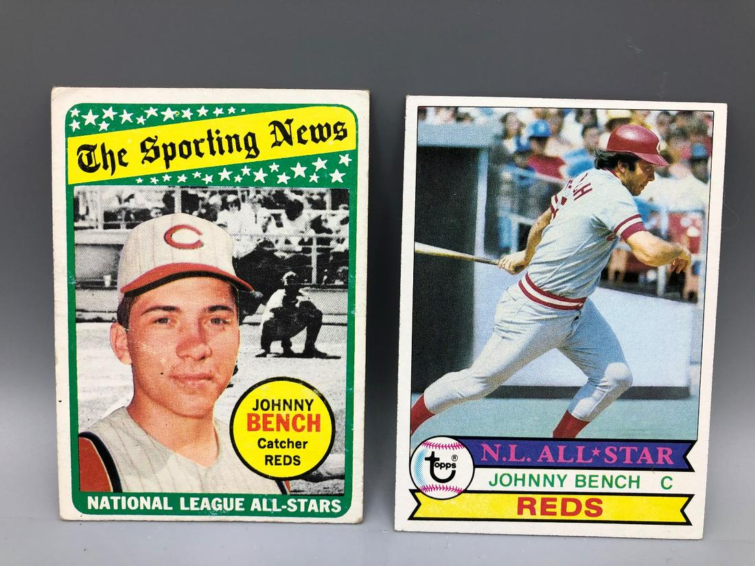 (2) Johnny Bench Cards 1969 Topps #430 1979 Topps #200 (1 of 3)