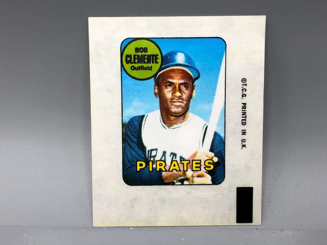 1969 Topps Decal Roberto Clemente: 1969 Topps Decal Roberto Clemente