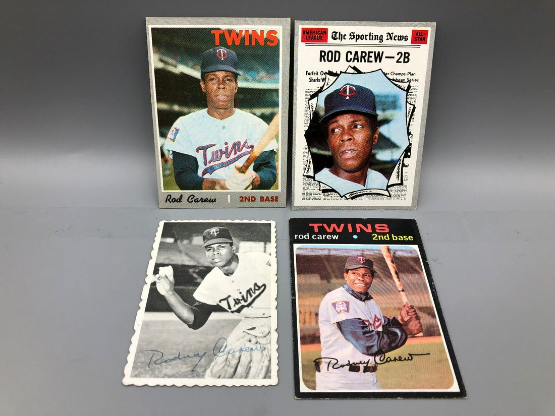 (4) Rod Carew Cards 1969 Deckle Edge, 70T #290,453, (1 of 4)