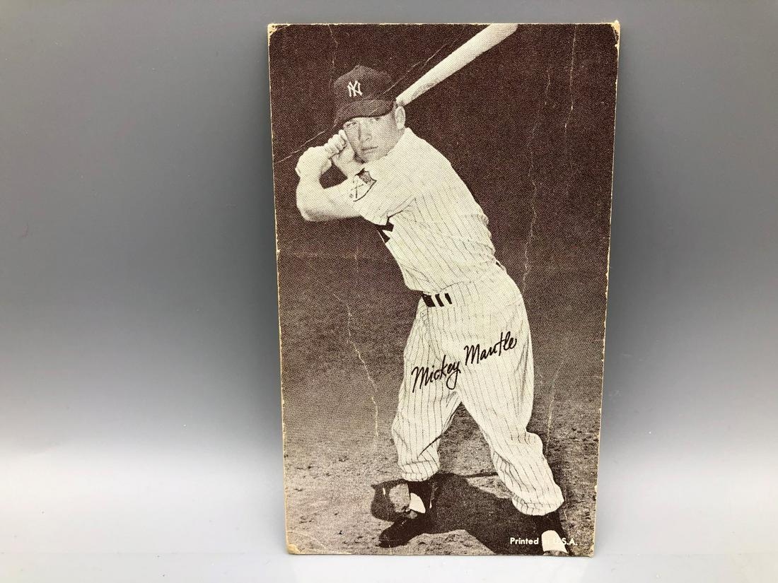 1962 Exhibits Stat Back Mickey Mantle (1 of 2)