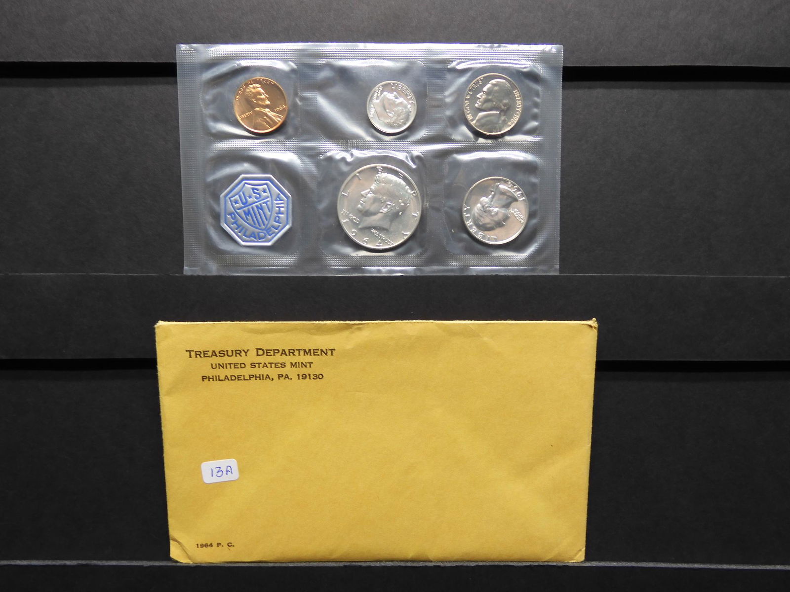 1964 US Silver Proof Set with first Kennedy Half.  Gem (1 of 3)