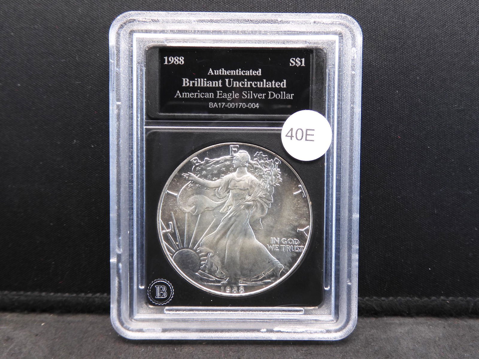 1988 American Silver Eagle  Slabbed .999 Fine Silver (1 of 4)