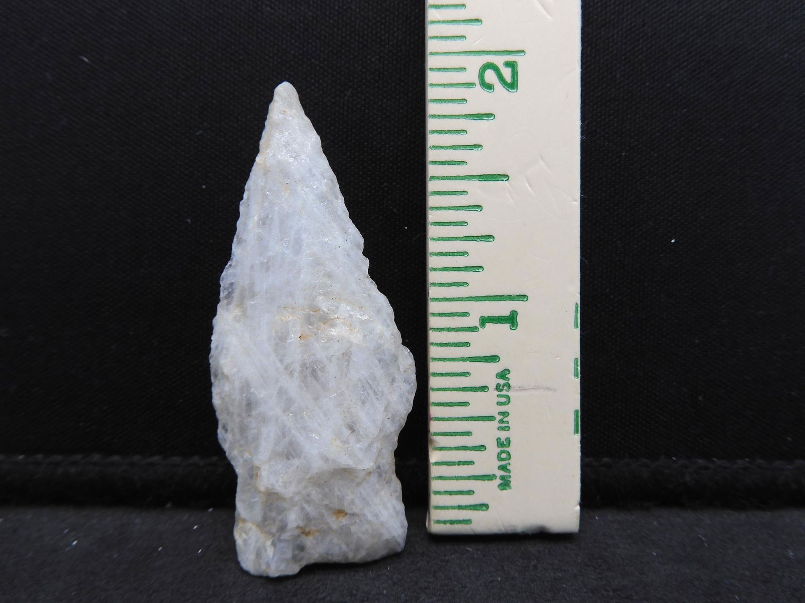 Ohio Found 2 inch stemmed quartz arrowhead.  Archaic. (1 of 4)