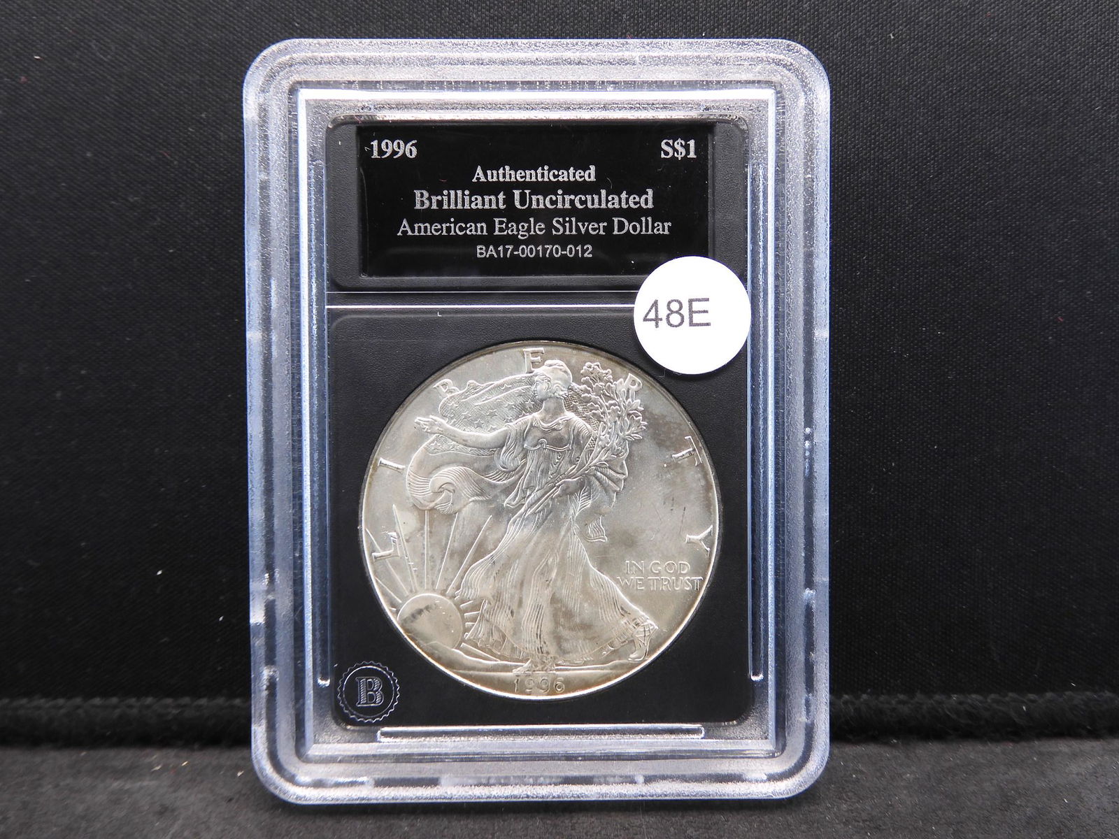 1996 American Silver Eagle  Slabbed .999 Fine Silver (1 of 4)