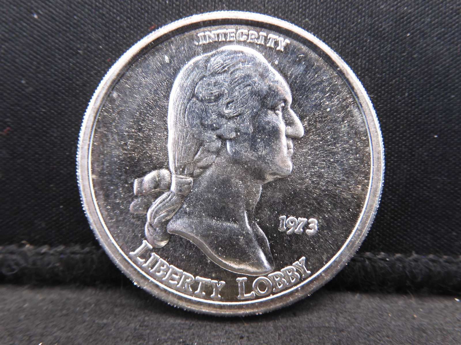 1973 Liberty Lobby One Silver Eagle One Ounce ,999 Fine (1 of 2)